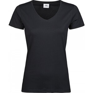 Tee Jays Luxusní dámské tričko do véčka z organické česané bavlny Barva: Černá, Velikost: M TJ5005