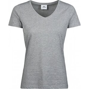 Tee Jays Luxusní dámské tričko do véčka z organické česané bavlny Barva: šedá melír, Velikost: XL TJ5005