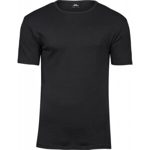 Tee Jays Vysokogramážové pevné pánské slim-fit triko Interlock 220 g/m Barva: Černá, Velikost: 3XL TJ520