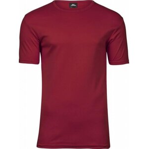 Tee Jays Vysokogramážové pevné pánské slim-fit triko Interlock 220 g/m Barva: červená tmavá, Velikost: 3XL TJ520