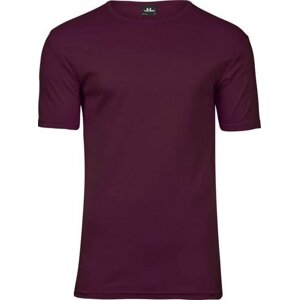 Tee Jays Vysokogramážové pevné pánské slim-fit triko Interlock 220 g/m Barva: Červená vínová, Velikost: 3XL TJ520