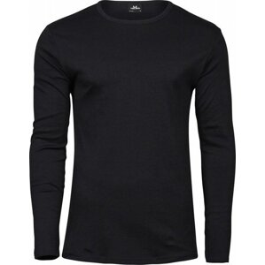 Teplé pánské organické triko Tee Jays interlock s dlouhým rukávem 220 g/m Barva: Černá, Velikost: M TJ530