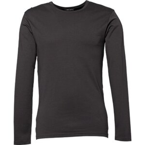 Teplé pánské organické triko Tee Jays interlock s dlouhým rukávem 220 g/m Barva: šedá tmavá, Velikost: 3XL TJ530