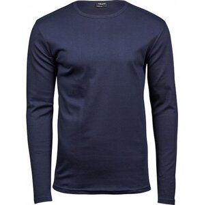 Teplé pánské organické triko Tee Jays interlock s dlouhým rukávem 220 g/m Barva: modrá námořní, Velikost: 3XL TJ530