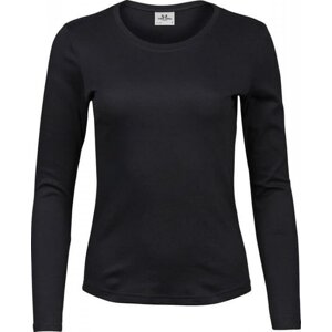 Tee Jays Dámské triko Interlock s dlouhým rukávem ve vysoké gramáži Barva: Černá, Velikost: L TJ590