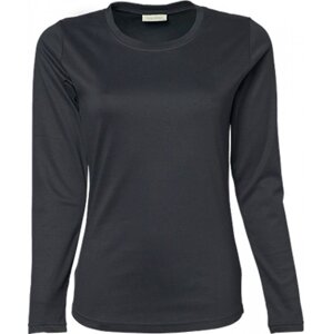 Tee Jays Dámské triko Interlock s dlouhým rukávem ve vysoké gramáži Barva: šedá tmavá, Velikost: 3XL TJ590