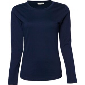 Tee Jays Dámské triko Interlock s dlouhým rukávem ve vysoké gramáži Barva: modrá námořní, Velikost: 3XL TJ590