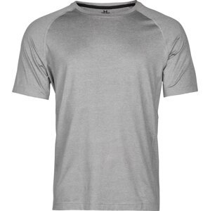 Tee Jays Rychleschnoucí pánské funkční triko CoolDry s reflexním potiskem Barva: šedá melange, Velikost: 3XL TJ7020N