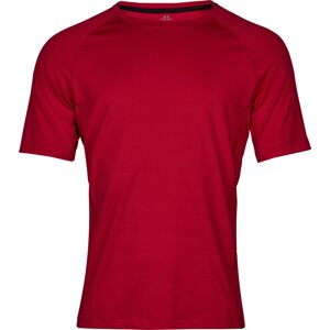 Tee Jays Rychleschnoucí pánské funkční triko CoolDry s reflexním potiskem Barva: Červená, Velikost: 3XL TJ7020N