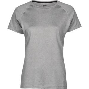 Tee Jays Rychleschnoucí dámské funkční triko CoolDry s reflexním potiskem Barva: šedá melange, Velikost: L TJ7021