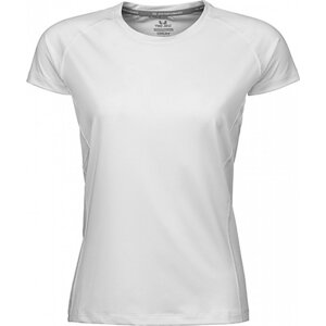 Tee Jays Rychleschnoucí dámské funkční triko CoolDry s reflexním potiskem Barva: Bílá, Velikost: L TJ7021