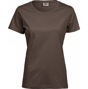 Tee Jays Měkčené dámské tričko Sof Tee z bavlny s dlouhým vláknem Barva: Hnědá, Velikost: 3XL TJ8050