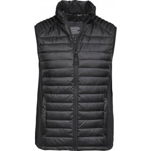 Tee Jays Softshellová prošívaná vesta Bodywarmer s polstrováním Barva: černá - černá, Velikost: 3XL TJ9624