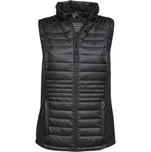 Tee Jays Softshellová prošívaná vesta Bodywarmer s polstrováním Barva: černá - černá, Velikost: 3XL TJ9625