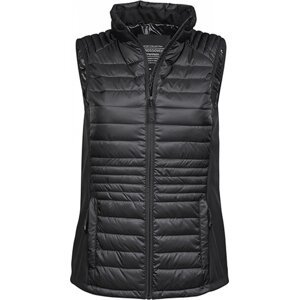 Tee Jays Softshellová prošívaná vesta Bodywarmer s polstrováním Barva: černá - černá, Velikost: L TJ9625
