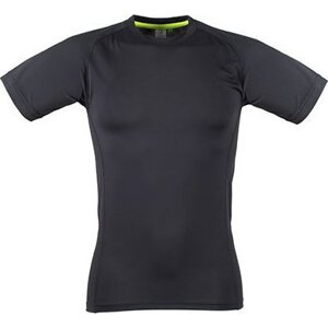 Tombo Pánské přilnavé funkční tričko s elastanem Barva: Černá, Velikost: L TL515