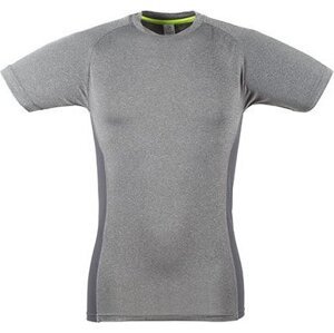 Tombo Pánské přilnavé funkční tričko s elastanem Barva: Šedá, Velikost: XL TL515