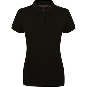Dámské bavlněné polo tričko mikropiké Henbury Barva: Černá, Velikost: M W102