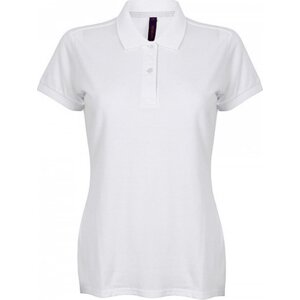 Dámské bavlněné polo tričko mikropiké Henbury Barva: Bílá, Velikost: S W102