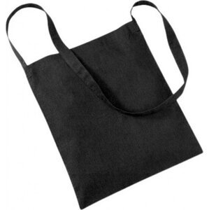 Westford Mill Základní plátěná taška s dlouhými uchy, 8 l Barva: Černá, Velikost: 34 x 40 cm WM107