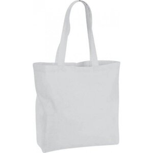 Westford Mill Pevná maxi taška z prémiové organické bavlny Barva: šedá světlá, Velikost: 35 x 39 x 13,5 cm WM265