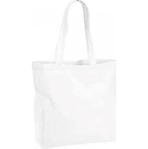 Westford Mill Pevná maxi taška z prémiové organické bavlny Barva: Bílá, Velikost: 35 x 39 x 13,5 cm WM265