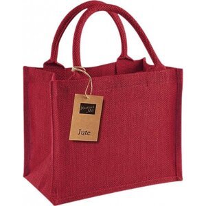 Dárková jutová taška Westford Mill 26 x 22 x 14 cm Barva: červená - červená, Velikost: 26 x 22 x 14 cm WM412