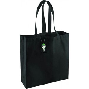 Pevná fairtrade bavlněná nákupní taška Westford Mill 39 x 41 x 14 cm Barva: Černá, Velikost: 39 x 41 x 14 cm WM623