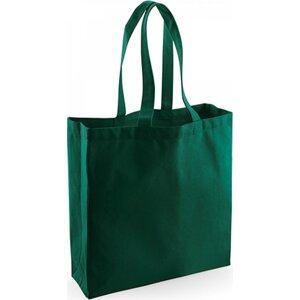 Pevná fairtrade bavlněná nákupní taška Westford Mill 39 x 41 x 14 cm Barva: Zelená lahvová, Velikost: 39 x 41 x 14 cm WM623