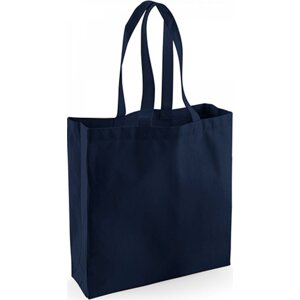 Pevná fairtrade bavlněná nákupní taška Westford Mill 39 x 41 x 14 cm Barva: modrá námořní, Velikost: 39 x 41 x 14 cm WM623