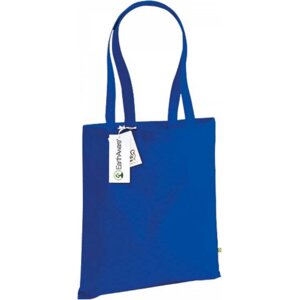 Westford Mill Nákupní taška EarthAware z organické bavlny 10 l Barva: Modrá výrazná, Velikost: 38 x 42 cm WM801
