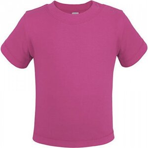 Link Kids Wear Teplé dětské tričko z BIO bavlny se širokým průkrčníkem Barva: třešňová, Velikost: 50/56 cm X954