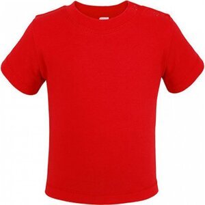Link Kids Wear Teplé dětské tričko z BIO bavlny se širokým průkrčníkem Barva: Červená, Velikost: 62/68 cm X954
