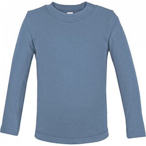 Link Kids Wear Teplé dětské tričko z BIO bavlny s dlouhým rukávem Barva: modrá pastelová, Velikost: 50/56 cm X955