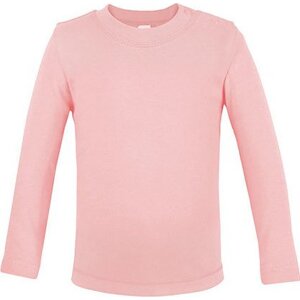 Link Kids Wear Teplé dětské tričko z BIO bavlny s dlouhým rukávem Barva: růžová světlá, Velikost: 50/56 cm X955