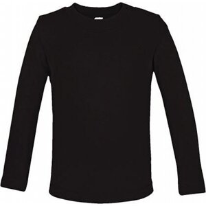 Link Kids Wear Teplé dětské tričko z BIO bavlny s dlouhým rukávem Barva: Černá, Velikost: 50/56 cm X955