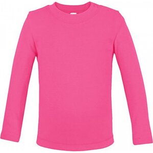 Link Kids Wear Teplé dětské tričko z BIO bavlny s dlouhým rukávem Barva: růžová výrazná, Velikost: 50/56 cm X955