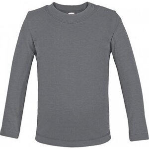 Link Kids Wear Teplé dětské tričko z BIO bavlny s dlouhým rukávem Barva: šedá tmavá, Velikost: 50/56 cm X955