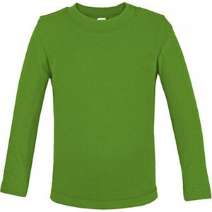 Link Kids Wear Teplé dětské tričko z BIO bavlny s dlouhým rukávem Barva: Limetková zelená, Velikost: 50/56 cm X955