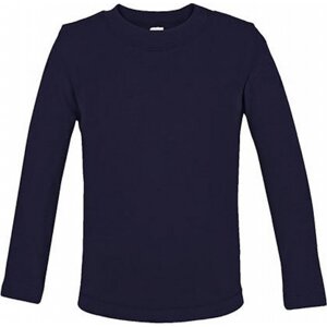 Link Kids Wear Teplé dětské tričko z BIO bavlny s dlouhým rukávem Barva: modrá námořní, Velikost: 62/68 cm X955