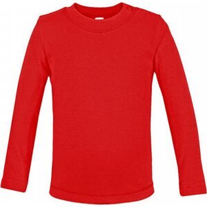 Link Kids Wear Teplé dětské tričko z BIO bavlny s dlouhým rukávem Barva: Červená, Velikost: 50/56 cm X955
