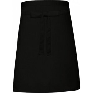 Link Kitchen Wear Pekařská lehčí zástěra délka pod kolena 240 g/m Barva: Černá, Velikost: 90 x 50 cm X997