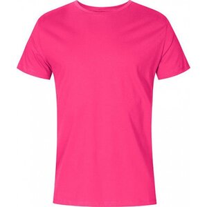 X.O by Promodoro Základní 100% bavlněné pánské úzké pružné triko Promodoro 140 g/m Barva: růžová výrazná, Velikost: L XO1400