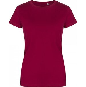 X.O by Promodoro Lehké vypasované dámské tričko s kulatým výstřihem 100 % bavlna Barva: červená lesní plody, Velikost: 3XL XO1505
