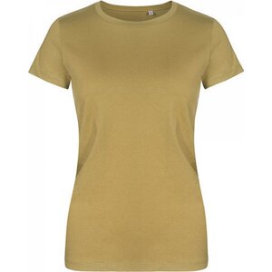 X.O by Promodoro Lehké vypasované dámské tričko s kulatým výstřihem 100 % bavlna Barva: zelená olivová, Velikost: L XO1505