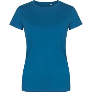 X.O by Promodoro Lehké vypasované dámské tričko s kulatým výstřihem 100 % bavlna Barva: modrá petrolejová, Velikost: L XO1505