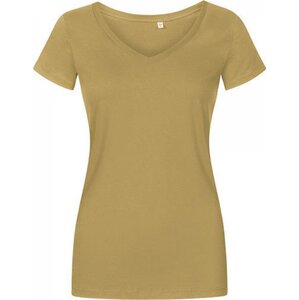 X.O by Promodoro Úzké delší bavlněné dámské tričko do véčka Barva: zelená olivová, Velikost: XL XO1525