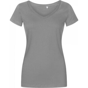 X.O by Promodoro Úzké delší bavlněné dámské tričko do véčka Barva: šedá metalová, Velikost: M XO1525