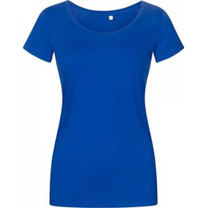 X.O by Promodoro Vypasované dámské tričko se širokým výstřihem Barva: modrá kobaltová, Velikost: 3XL XO1545