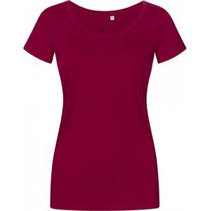X.O by Promodoro Vypasované dámské tričko se širokým výstřihem Barva: červená lesní plody, Velikost: 3XL XO1545